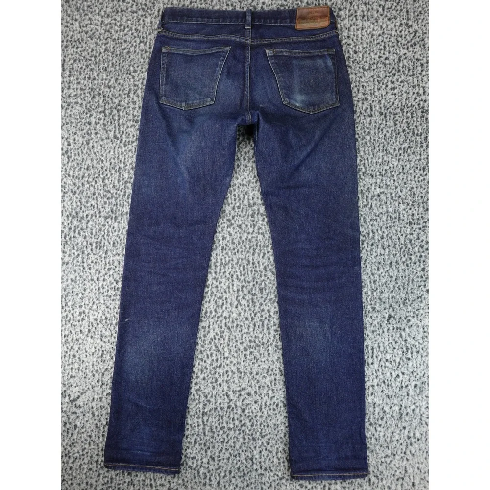 J.Crew 484 Slim Fit Jeans Mens 32x34 Dark Wash Japanese Kurabo Denim Indigo